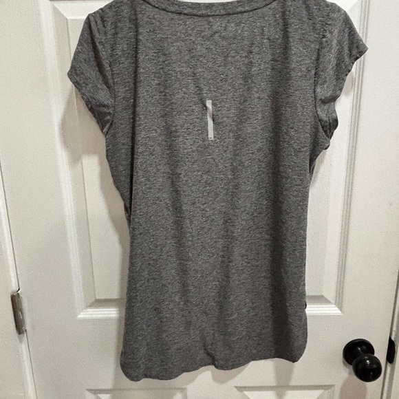 Reebok Women's Heather Gray Short Sleeve Tee - Picture 2 of 4